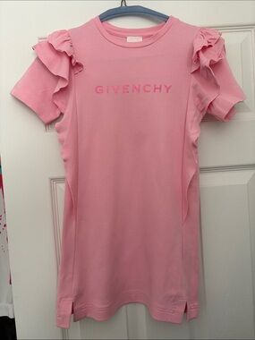 Givenchy Pink Ruffle-Sleeve Kids Dress